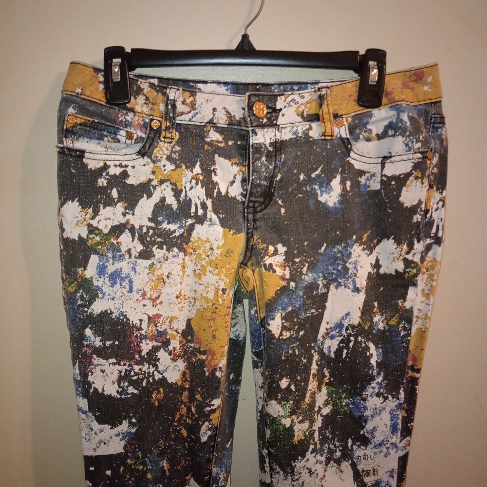 Tory Burch Splattered paint Super skinny jeans size 28 - Picture 2 of 10